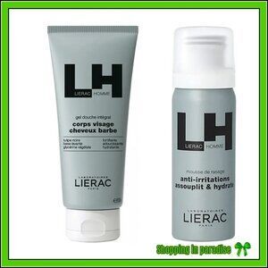 Lierac Homme Integral Shower Gel 3 in 1 Body Face Hair 50 ml +shaving foam 50 ml